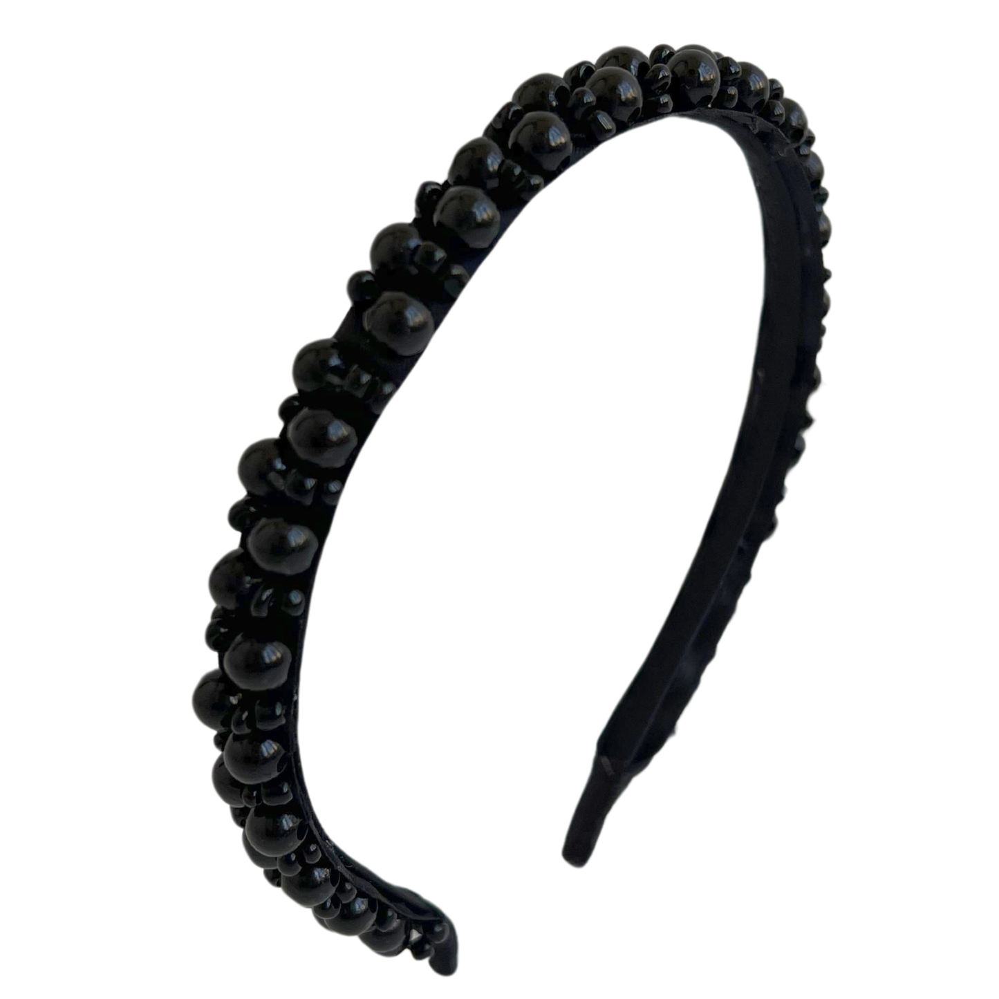 The Beaded Headpiece in Black