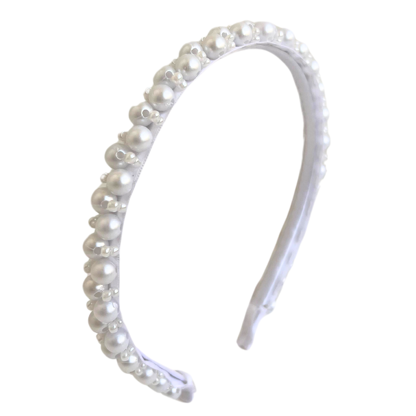 The Beaded Headpiece in White