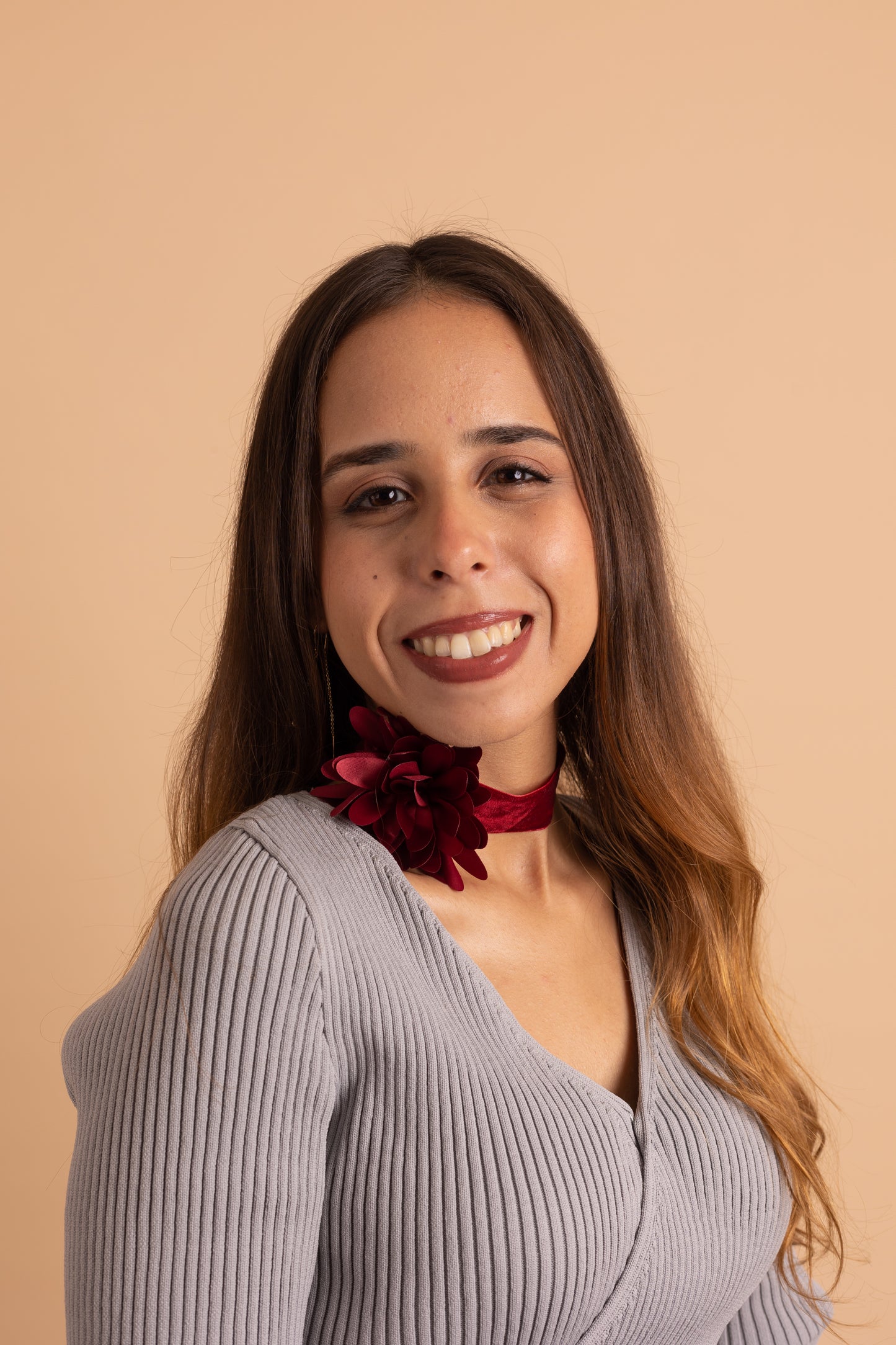 Red Flower Choker
